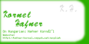 kornel hafner business card